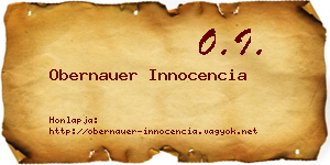 Obernauer Innocencia névjegykártya